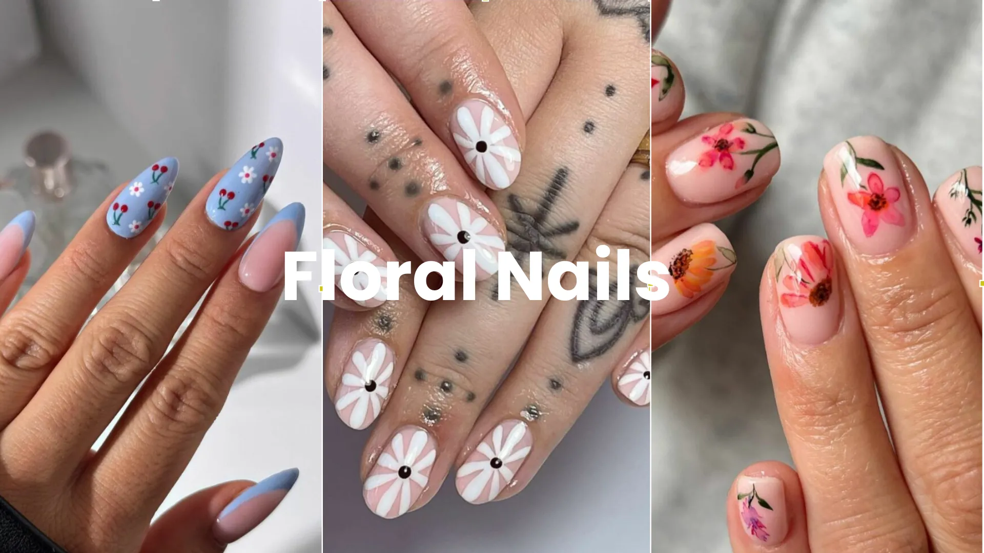 Floral Nails Designs