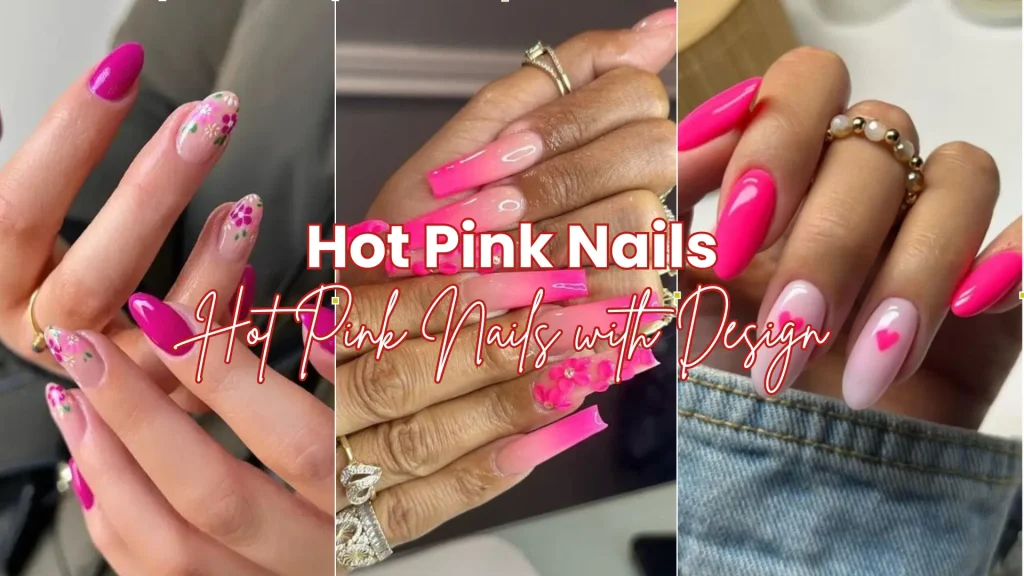 32 Stunning Hot Pink Nails With Design For 1 Hot Pink Nails With Design