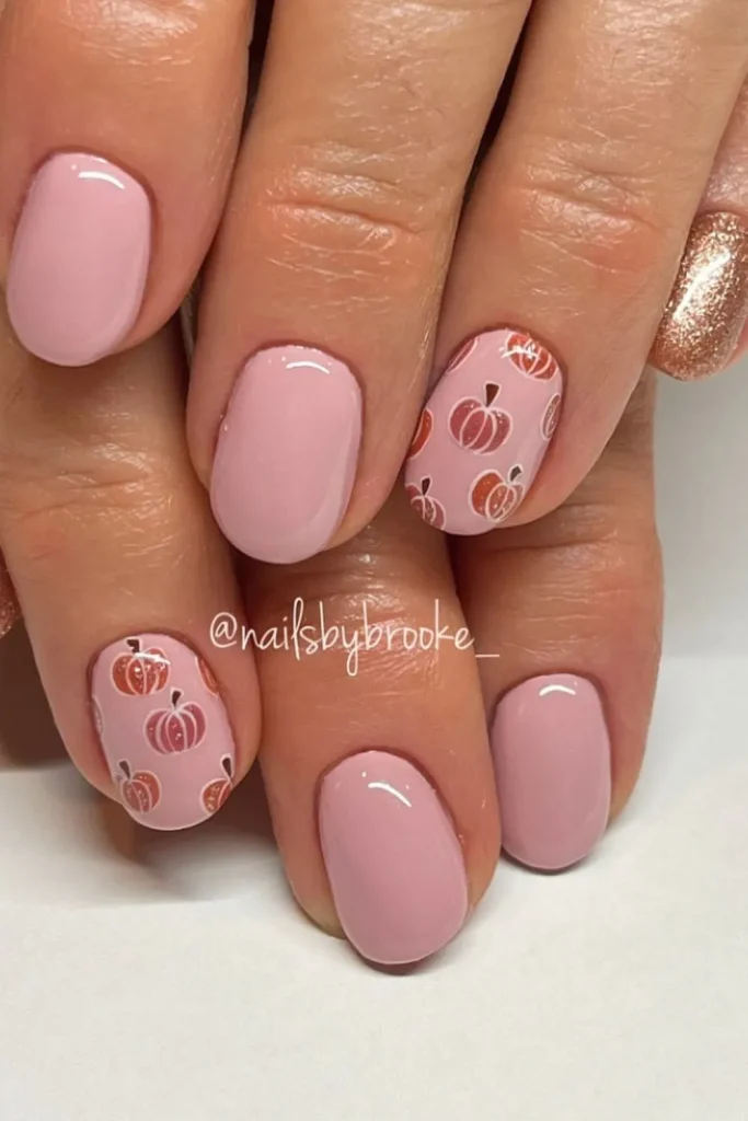 20+ Stunning Pink Fall Nails Ideas For 2025 23 Pink Fall Nails 22