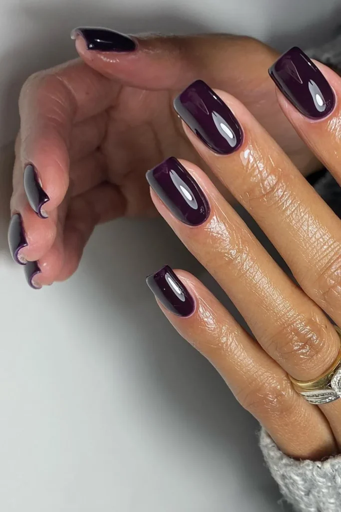 purple fall nails