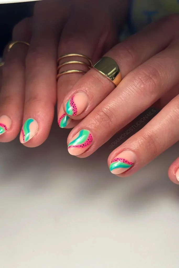 45+ Trendy Watermelon Nails Designs 12 Watermelon Nails 11