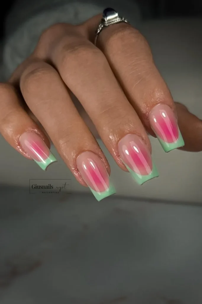 45+ Trendy Watermelon Nails Designs 19 Watermelon Nails 18