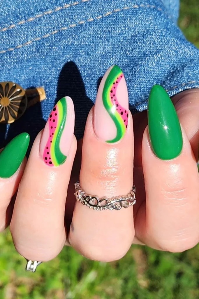 45+ Trendy Watermelon Nails Designs 29 Watermelon Nails 28