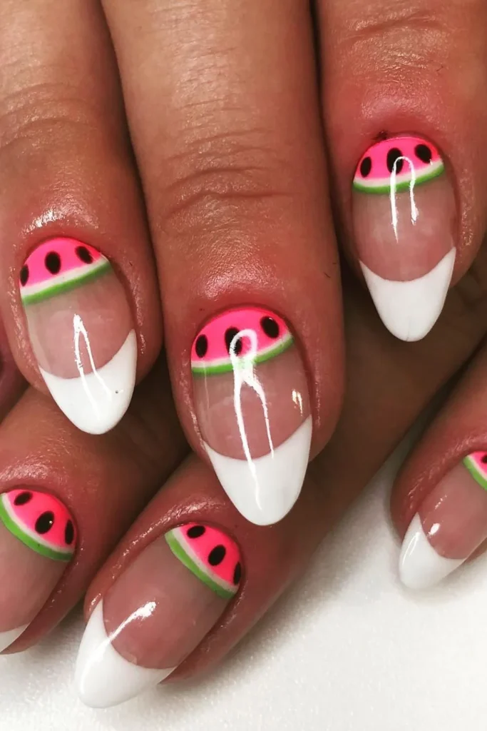 45+ Trendy Watermelon Nails Designs 4 Watermelon Nails 3