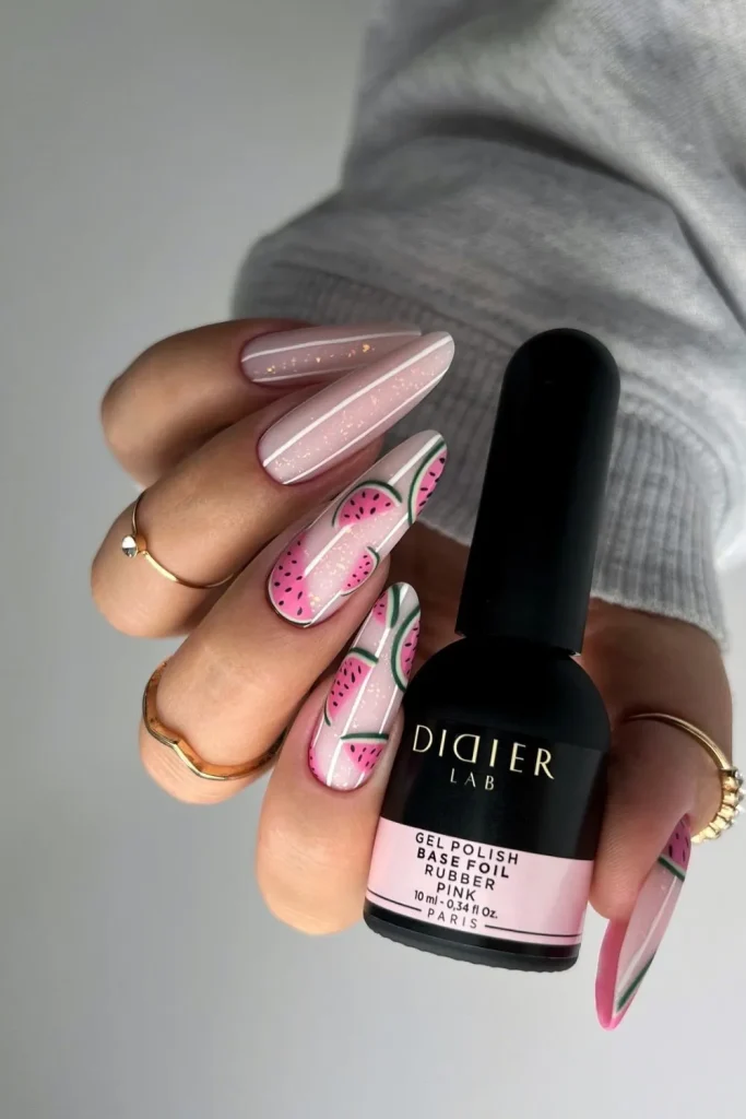 45+ Trendy Watermelon Nails Designs 33 Watermelon Nails 32