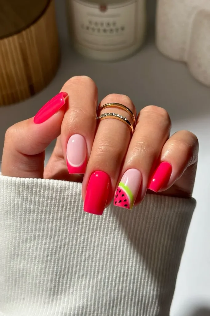 45+ Trendy Watermelon Nails Designs 40 Watermelon Nails 39