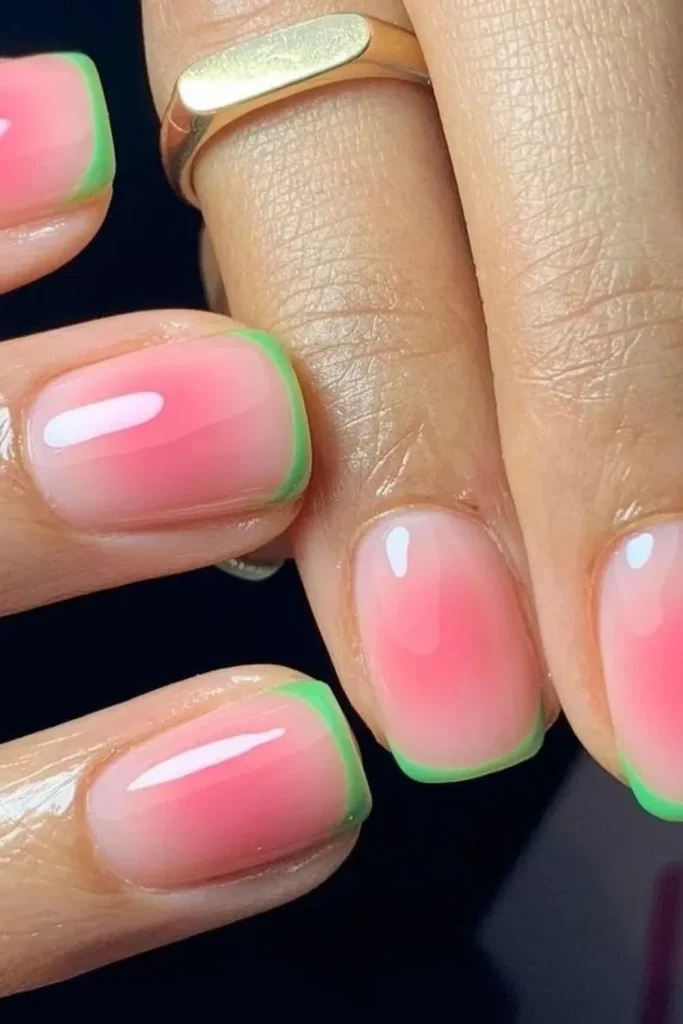 45+ Trendy Watermelon Nails Designs 7 Watermelon Nails 6