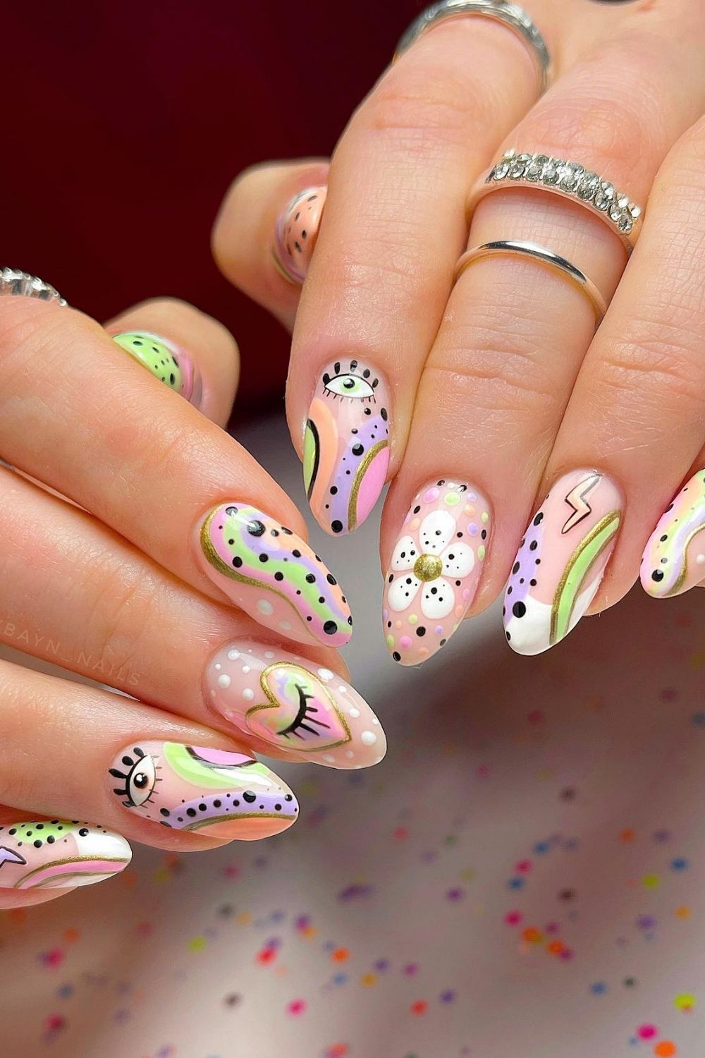 55 Trendy Summer Almond Nails Designs | Must Try In 6 Artistic Pop Art