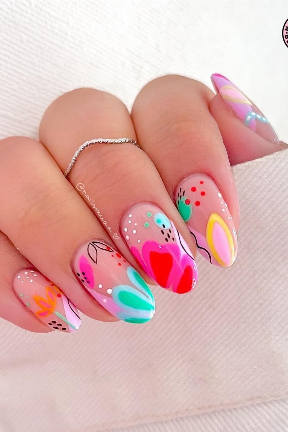 55 Trendy Summer Almond Nails Designs | Must Try In 14 Vibrant Blooms