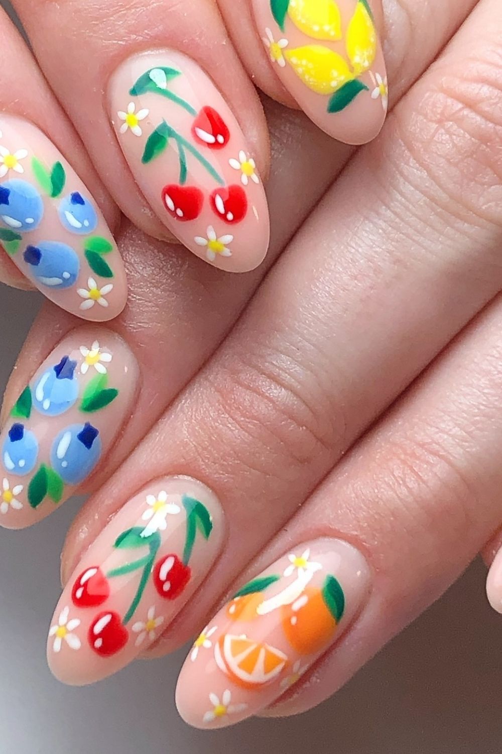 55 Trendy Summer Almond Nails Designs | Must Try In 17 Fruity Delights