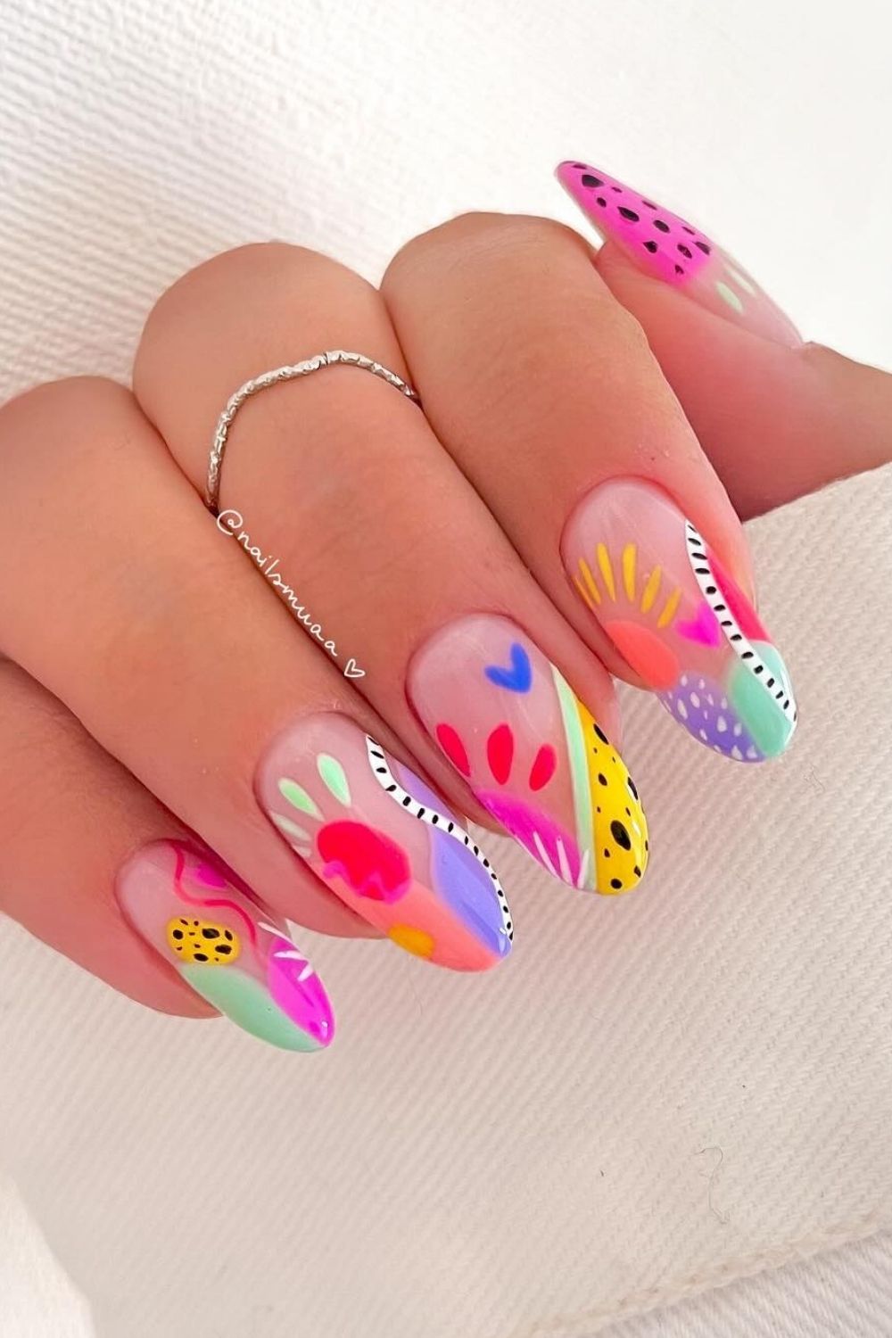 55 Trendy Summer Almond Nails Designs | Must Try In 24 Artistic Splashes
