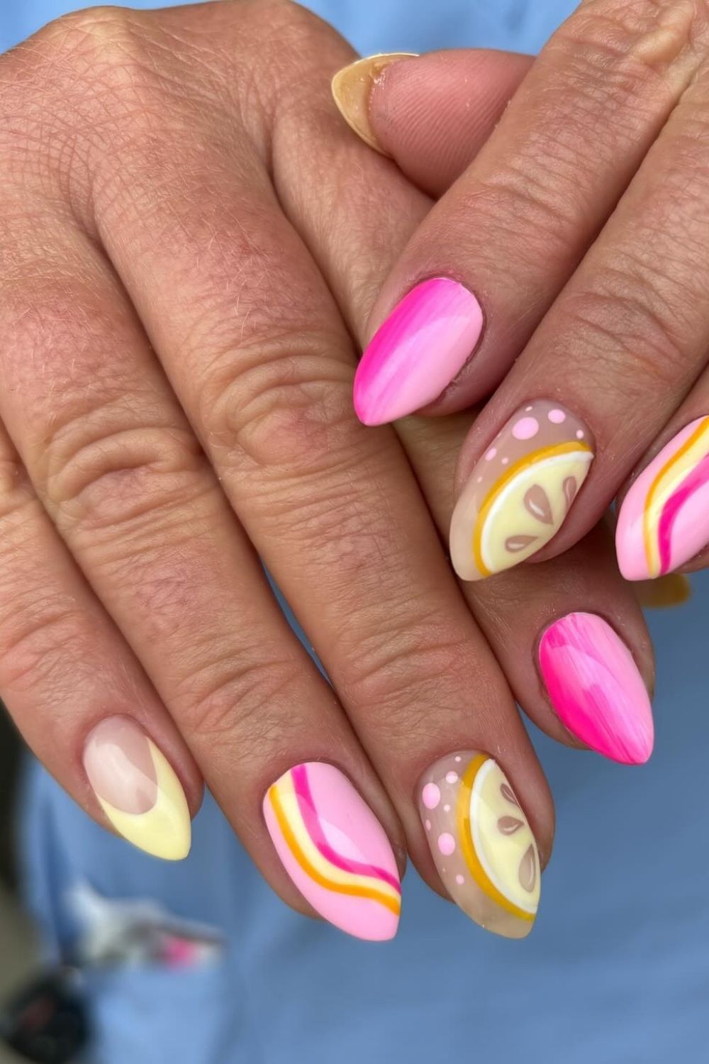 55 Trendy Summer Almond Nails Designs | Must Try In 29 Citrus Splash