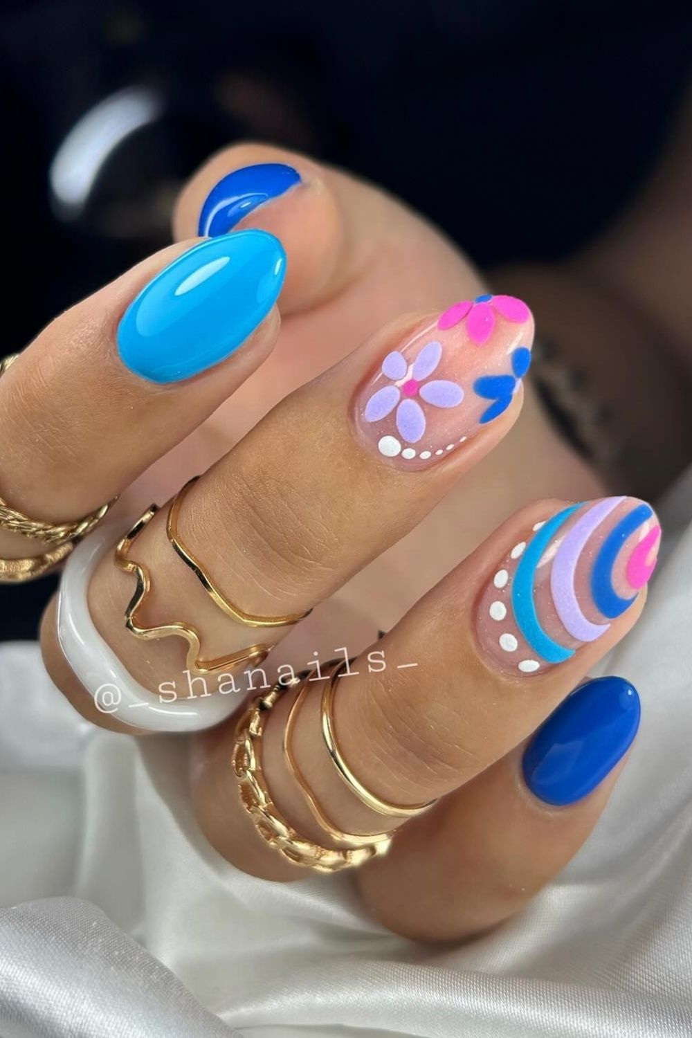 55 Trendy Summer Almond Nails Designs | Must Try In 42 Summer Daisies