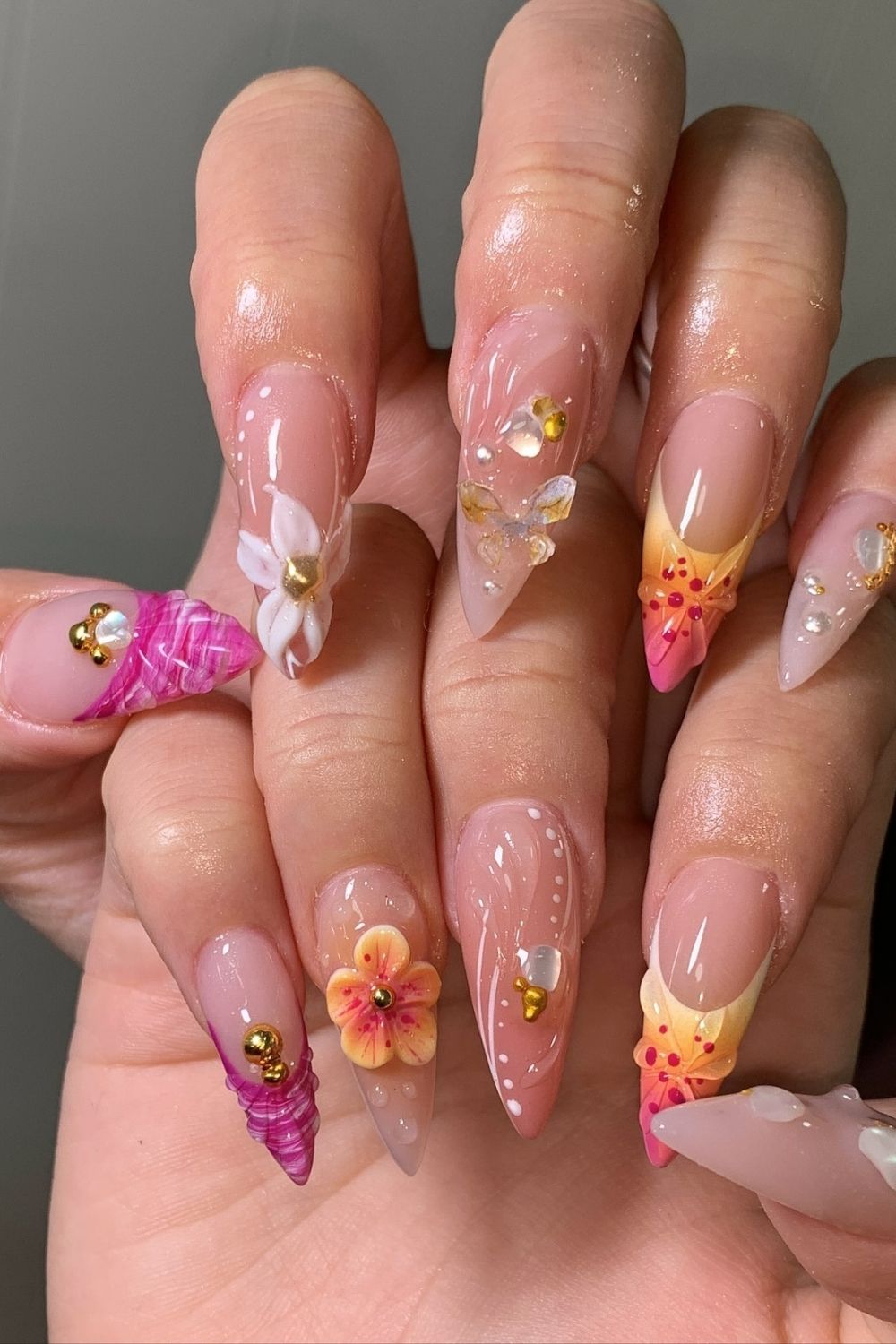 55 Trendy Summer Almond Nails Designs | Must Try In 44 Tropical Paradise