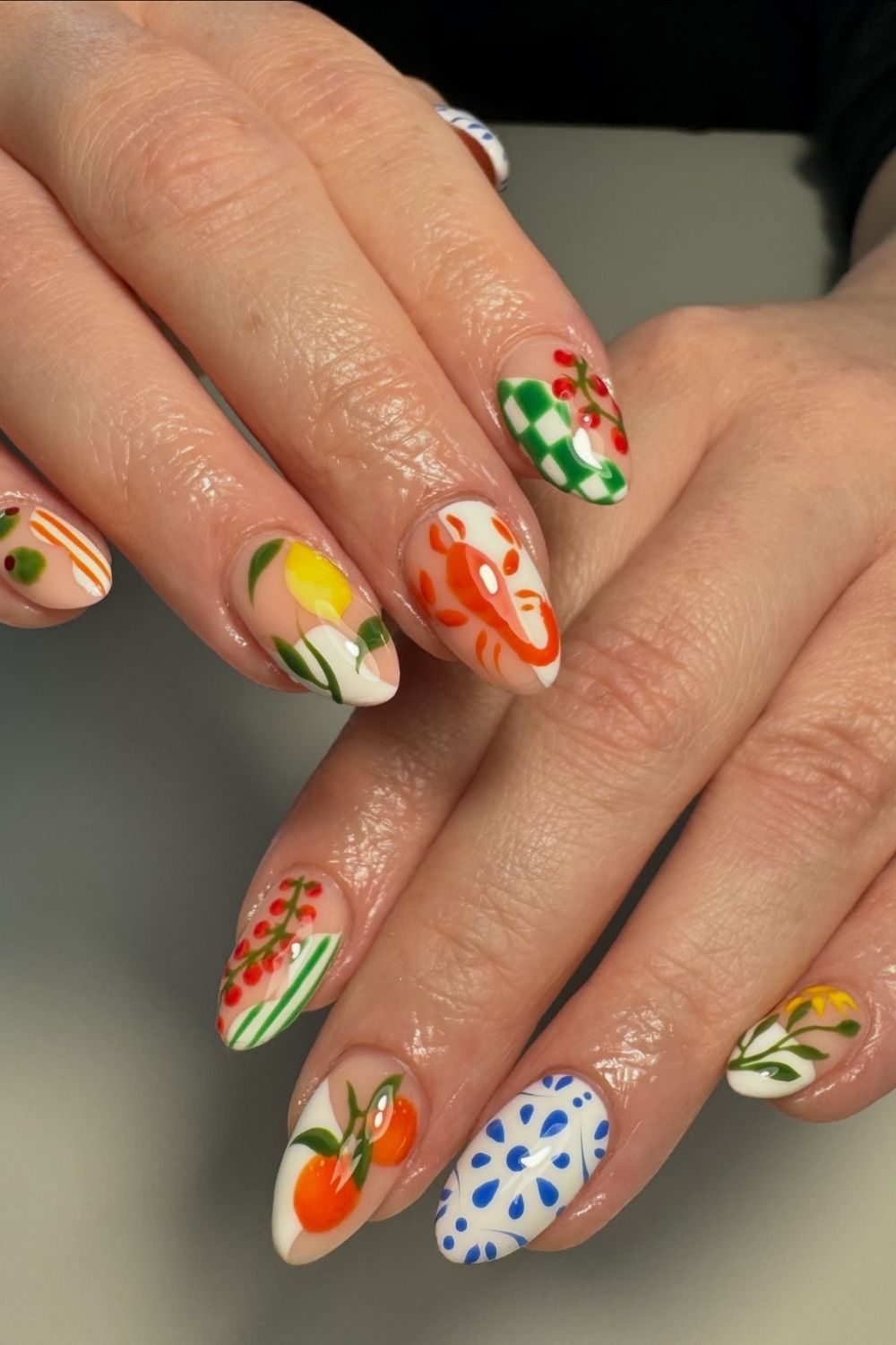 55 Trendy Summer Almond Nails Designs | Must Try In 54 Garden Fresh