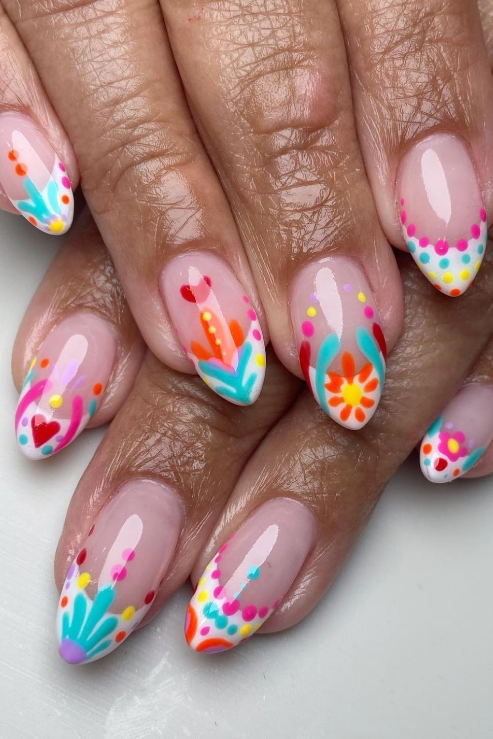 55 Trendy Summer Almond Nails Designs | Must Try In 26 Colorful Dots and Flowers