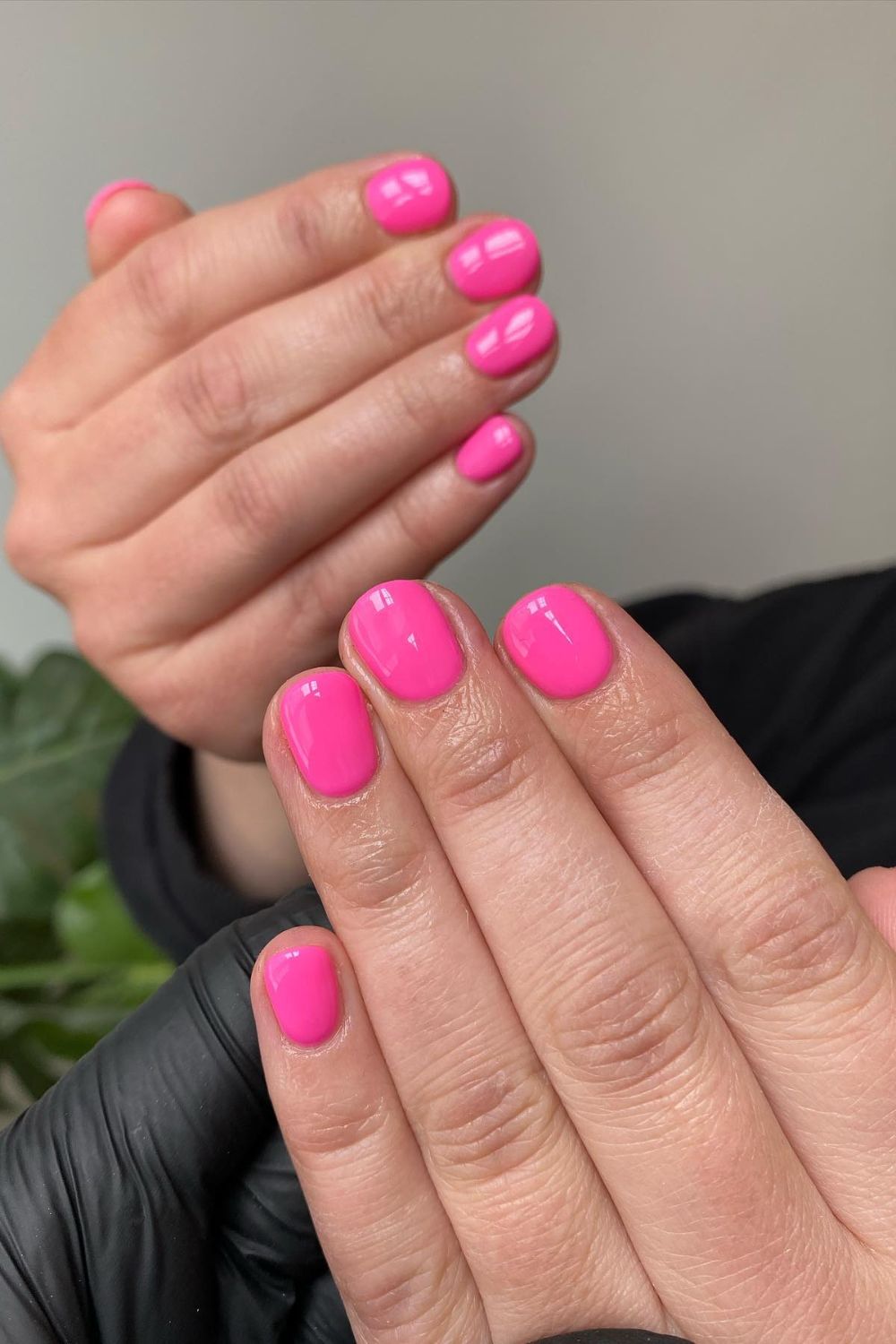 37 Trending Summer Nail Colors | Must Try in 2 Glossy Hot Pink