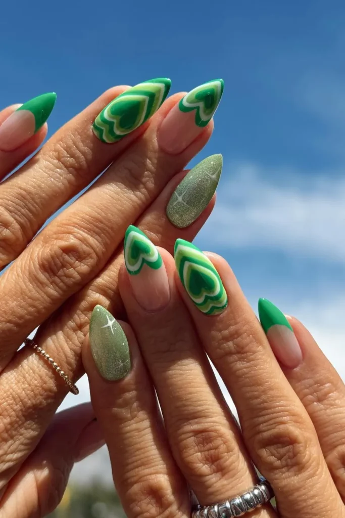 32 Fresh and Trendy Green Summer Nails 2 Green Summer Nails 1