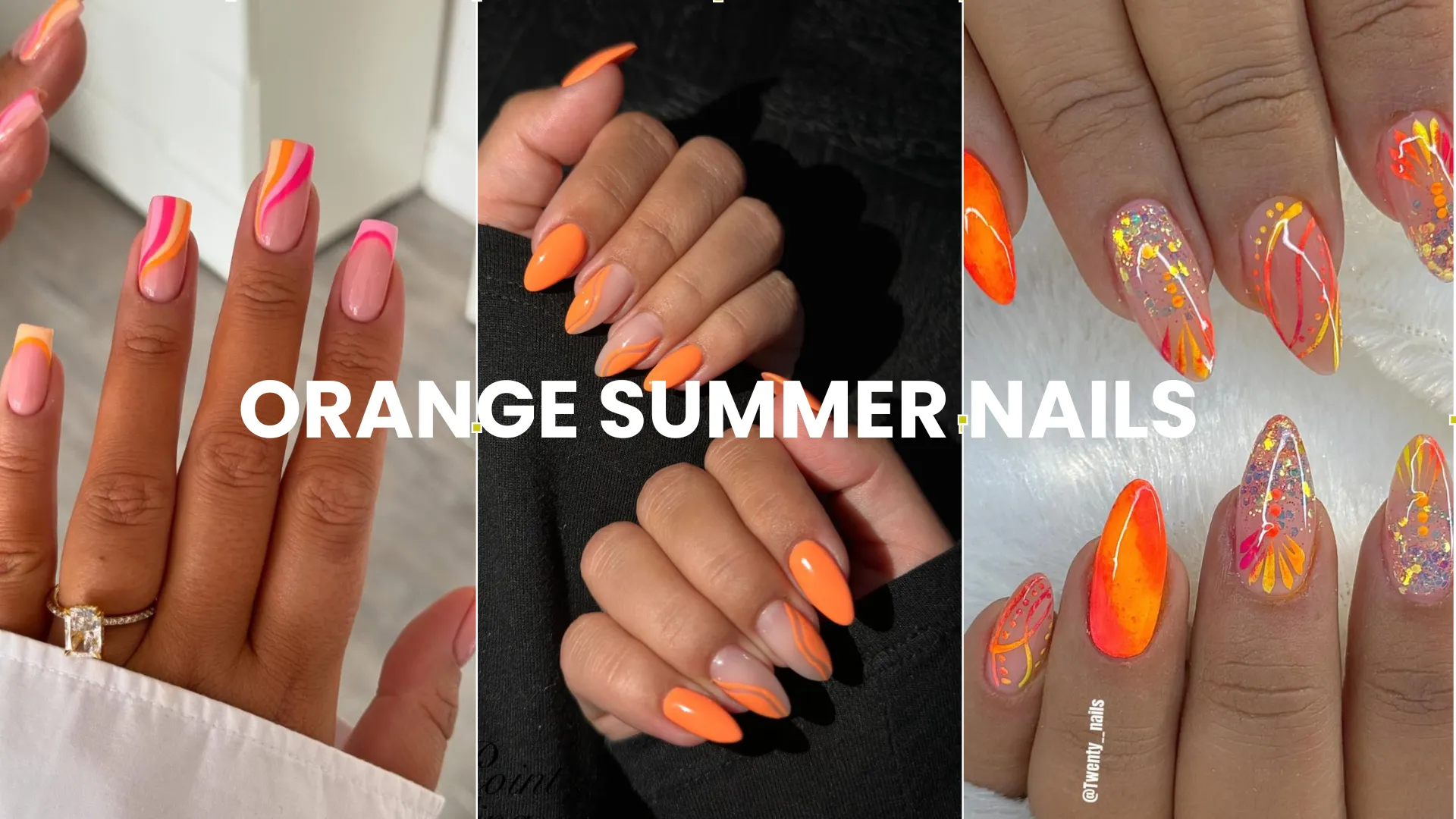 Orange Summer nails