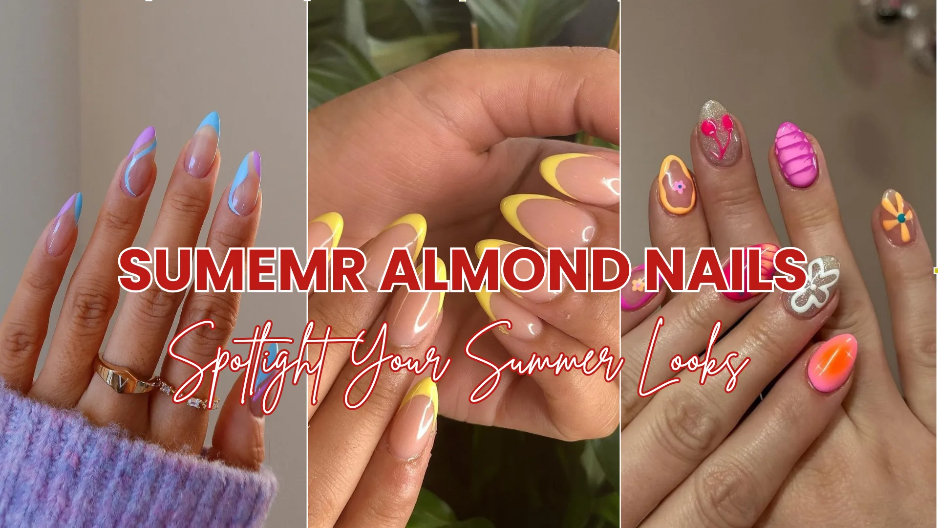 Trendy Summer Almond Nails