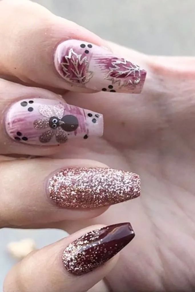 30+ Festive Turkey Nails | Perfect Look 2 Turkey Nails 1 1
