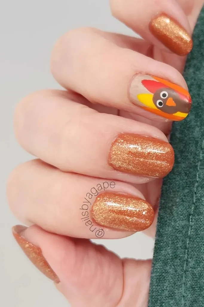30+ Festive Turkey Nails | Perfect Look 12 Turkey Nails 11