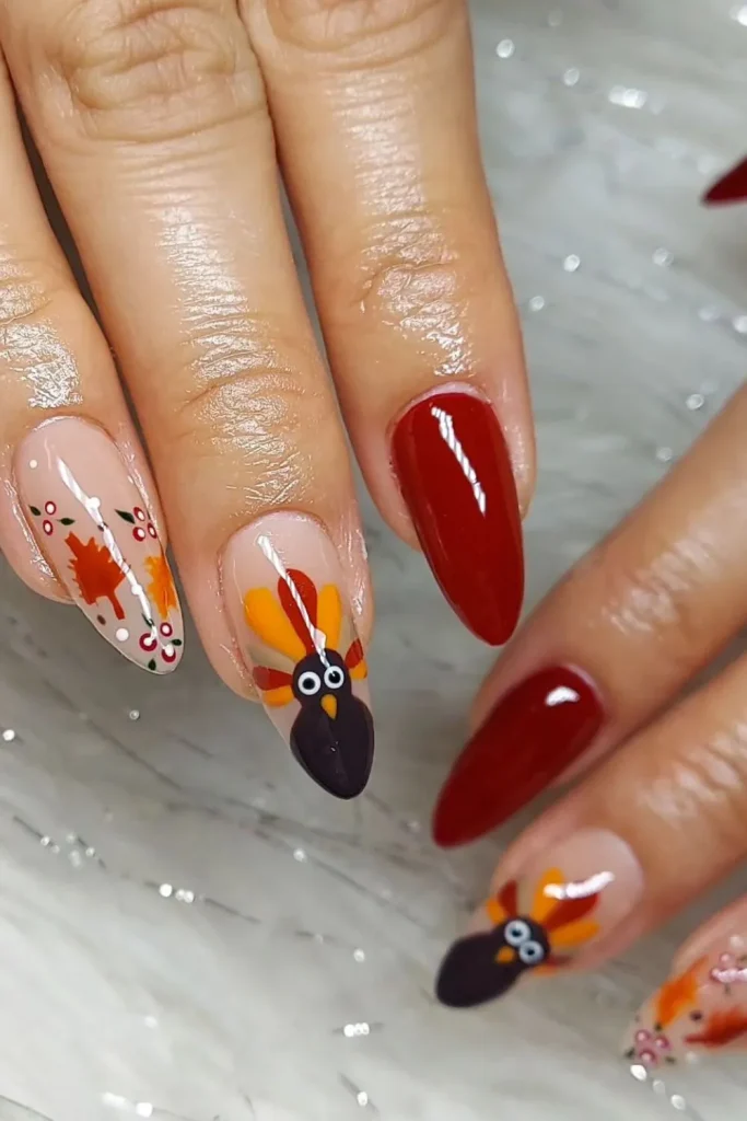 30+ Festive Turkey Nails | Perfect Look 17 Turkey Nails 16