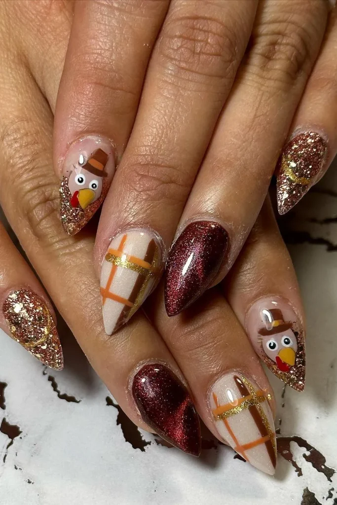 30+ Festive Turkey Nails | Perfect Look 18 Turkey Nails 17