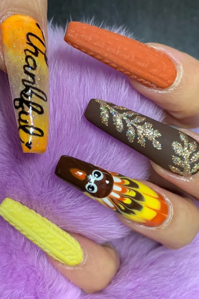 30+ Festive Turkey Nails | Perfect Look 19 Turkey Nails 18