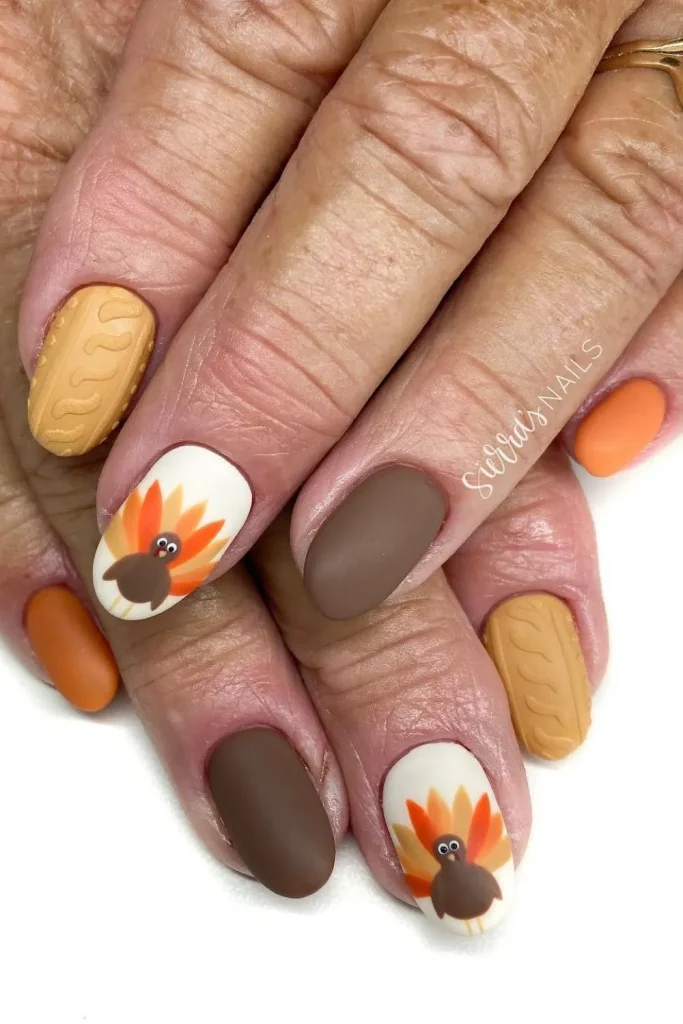 30+ Festive Turkey Nails | Perfect Look 20 Turkey Nails 19