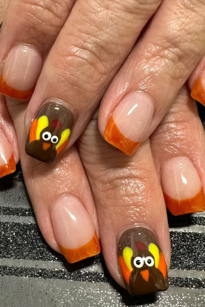 30+ Festive Turkey Nails | Perfect Look 21 Turkey Nails 20