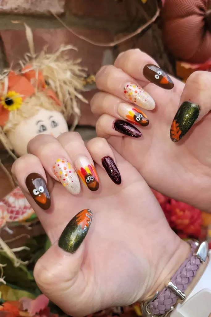 30+ Festive Turkey Nails | Perfect Look 25 Turkey Nails 24