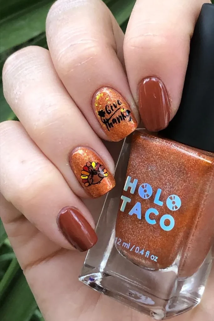 30+ Festive Turkey Nails | Perfect Look 26 Turkey Nails 25