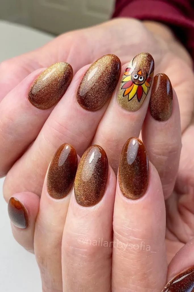 30+ Festive Turkey Nails | Perfect Look 29 Turkey Nails 28