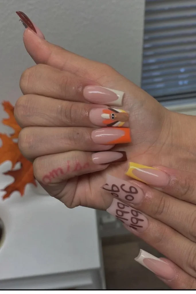 30+ Festive Turkey Nails | Perfect Look 30 Turkey Nails 29
