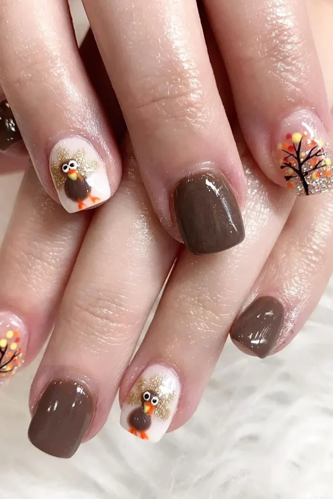 30+ Festive Turkey Nails | Perfect Look 10 Turkey Nails 9